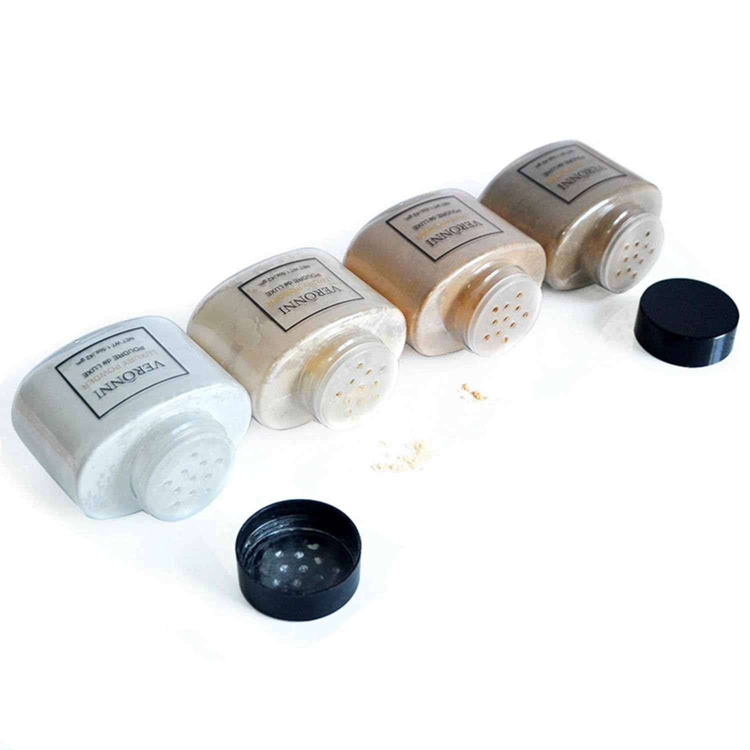 2xLoose Face Powder Semi-Matte Smooth Makeup Oil Control 02, 4 Pcs
