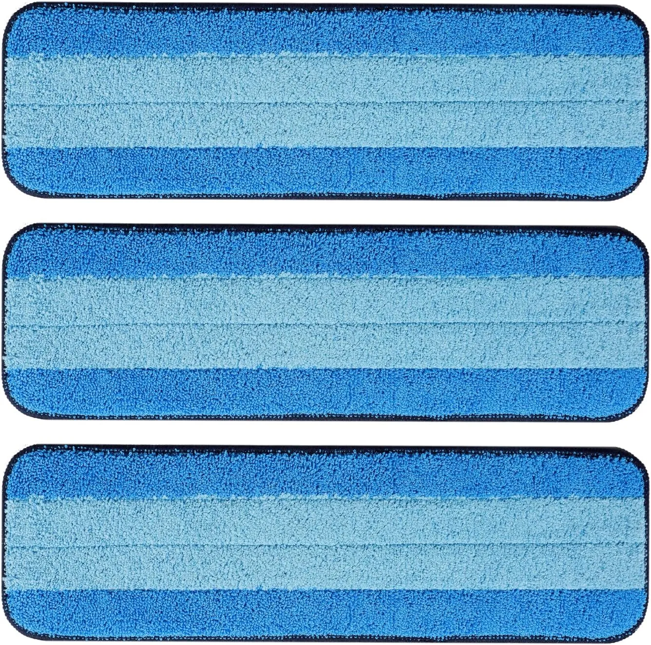 3 Pack Microfiber Cleaning Pads for Bona Mop, Safe for Hardwood and Hard-Surface Floors, Reusable Microfiber Mop Pads for 18 Inch Mop, No Residue, Super-Absorbent, Over 500 Machine Washes, Mr. Scrub