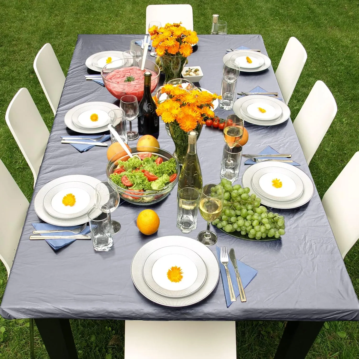 3 Pcs Picnic Table and Bench Fitted Tablecloth Cover for 6 Ft Table 30 x 72 Inch Vinyl Fitted Elastic Edges Waterproof Wipeable Tablecloth for Indoor Outdoor Travel Picnics Patio Camping (Grey)