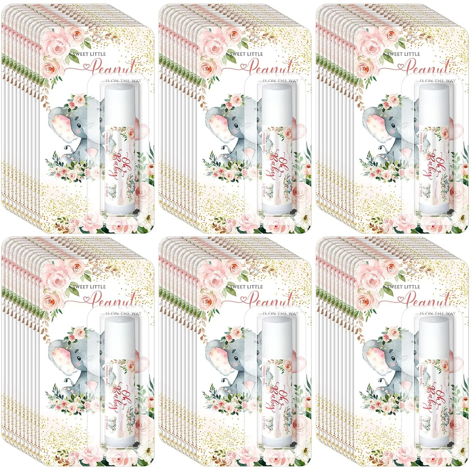 30 Pack Elephant Party Gifts Baby Shower Games Prizes Bulk Lip Balms Favors for Winners Adults Guests Gender Reveal Favors Decorations Baby Shower Souvenirs Gift Bags Stuffers