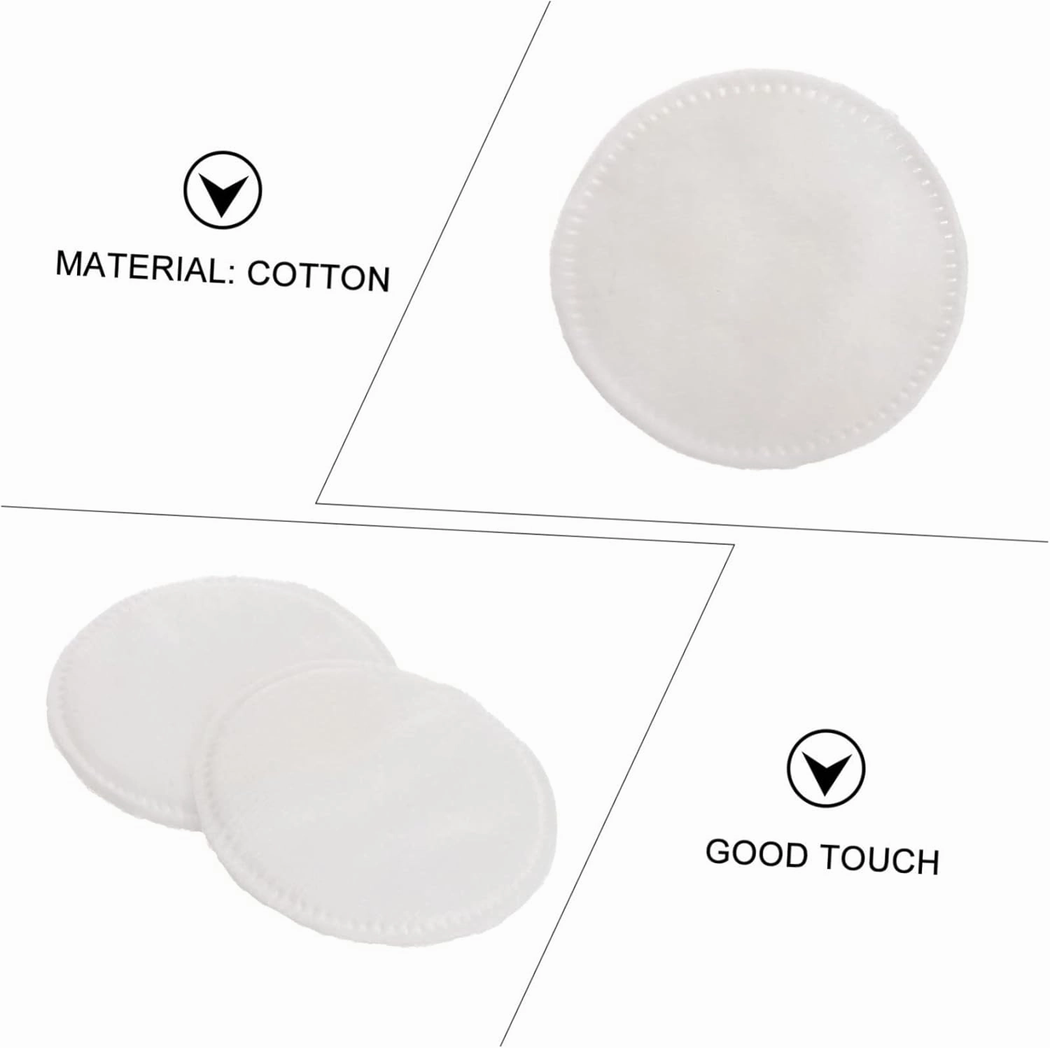 300 Pcs Organic Makeup Pads face Cotton Pads Cotton Wool Pads Makeup Remover Organic Cotton Rounds Makeup Cotton Round Pads Clean Makeup face Wipes White Facial Cotton