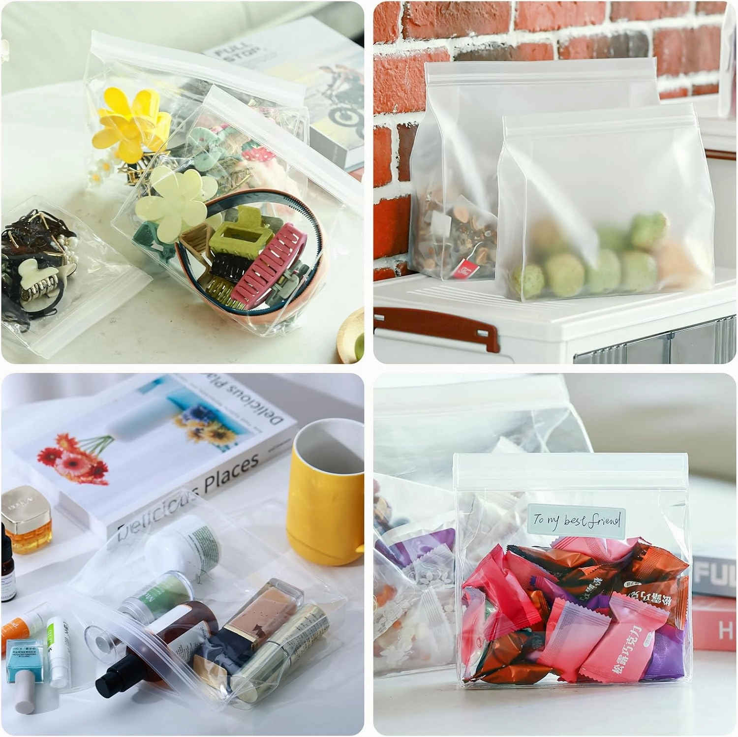 30 Pack Mini Clear Makeup Bag Organizer Cosmetic Zipper Pouch TSA Approved Small Travel Pouches for Toiletries Transparent EVA Reusable Waterproof Plastic Clear Gift Bags Bulk, 6” x 5” x 1.5”