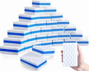 30 Pcs Car Cleaning Sponge Boating Accessories Marine Boat Scuff Erasers Extra Durable Sponge Erasers Foam Cleaning Pads Thick Eraser for Walls, Kitchen, Floor, Baseboard, Shoes