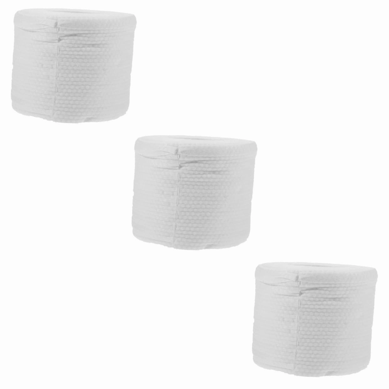 3 Rolls Soft Face Washcloth Disposable Facial Tissue for Drying Washing Face Cotton Towels for Beauty Salons Easy Travel Pack Gentle on Skin