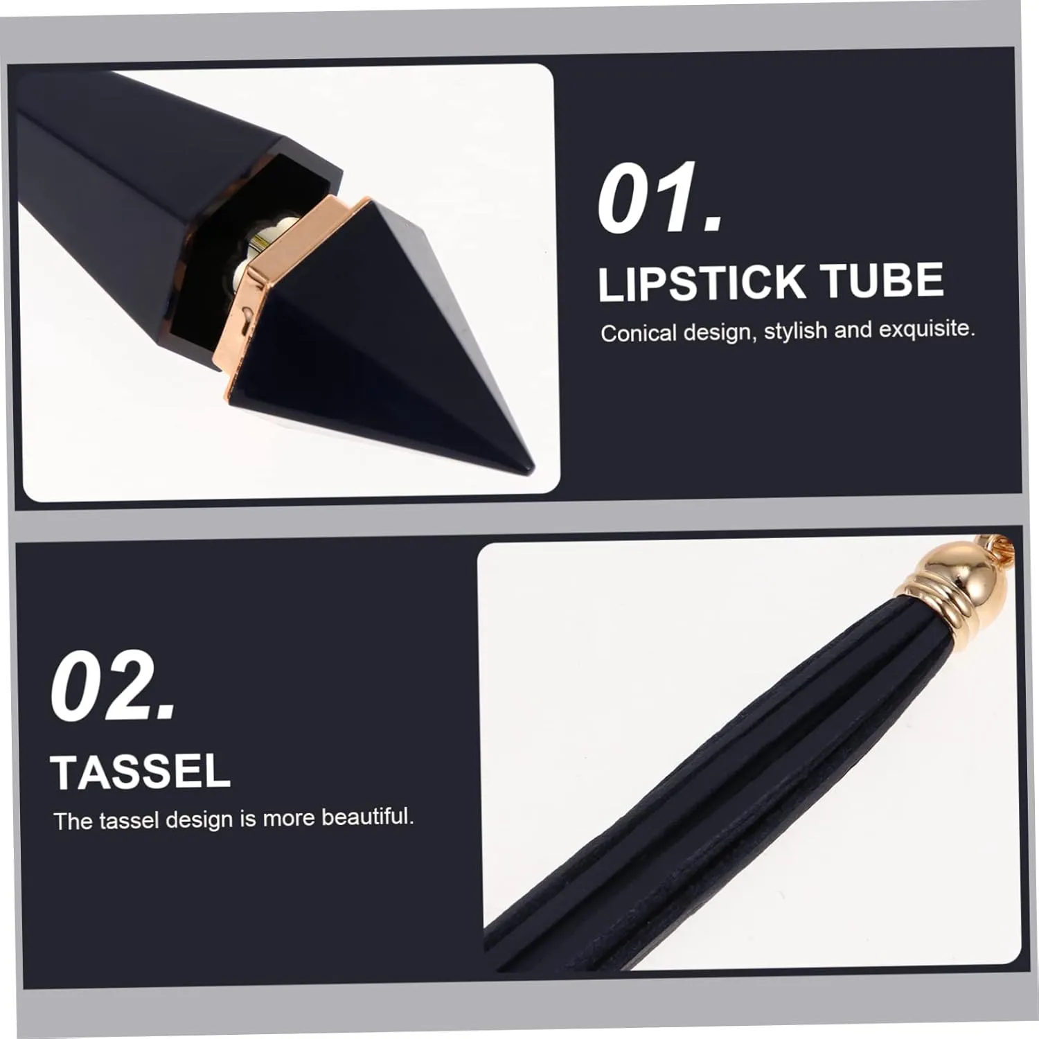 3pcs Refillable Lip Gloss Tube with Diamond Tassel Containers for Travel Diy Gloss Compact Design for Makeup Bag
