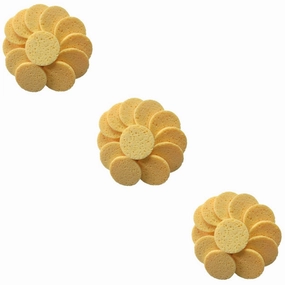 3sets Sponge for Skin Round Cotton Pads Exfoliating Face Sponge Reusable Makeup Remover 20pcs*3