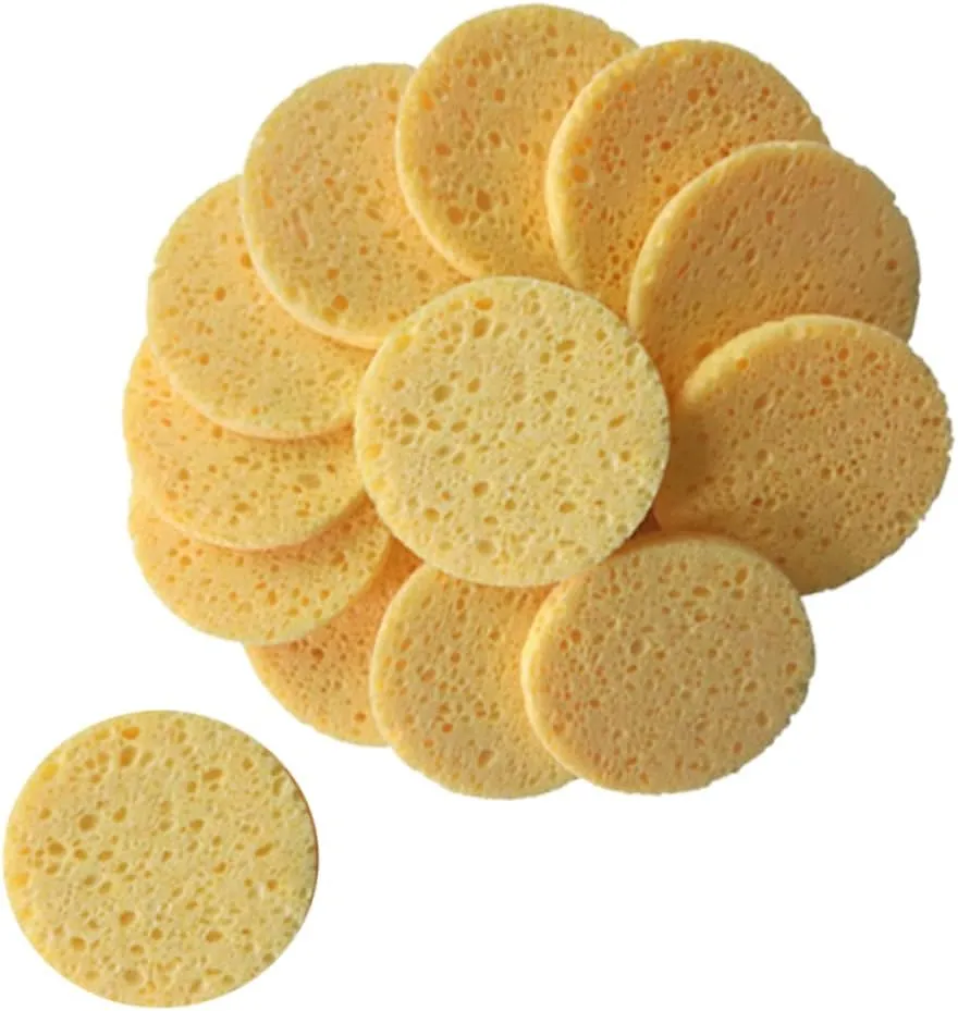 40pcs Skin-Friendly Makeup Cotton Pads Cleaning Puff Soft Exfoliating Sponges for Deep Cleansing Safe for Skin for Daily Makeup Removal