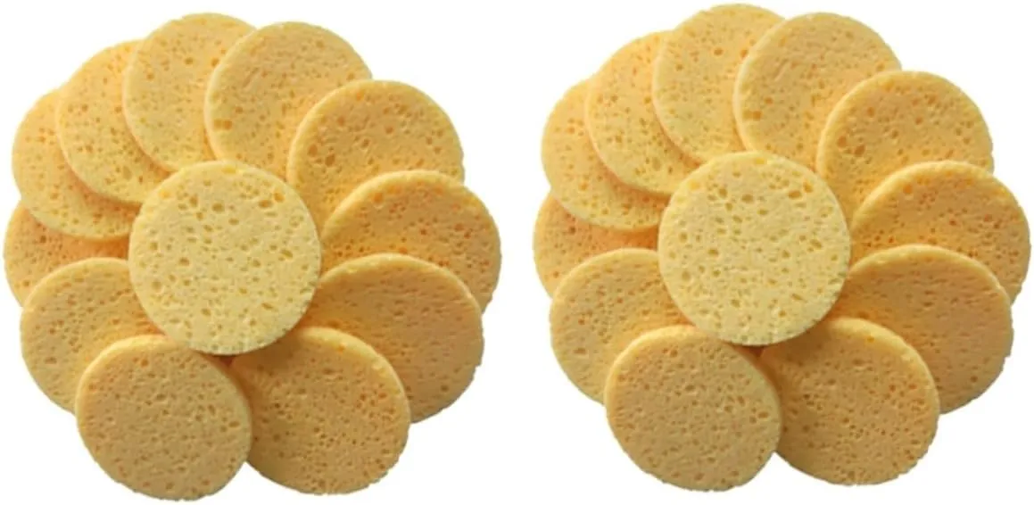 40pcs Skin-Friendly Makeup Cotton Pads Cleaning Puff Soft Exfoliating Sponges for Deep Cleansing Safe for Skin for Daily Makeup Removal