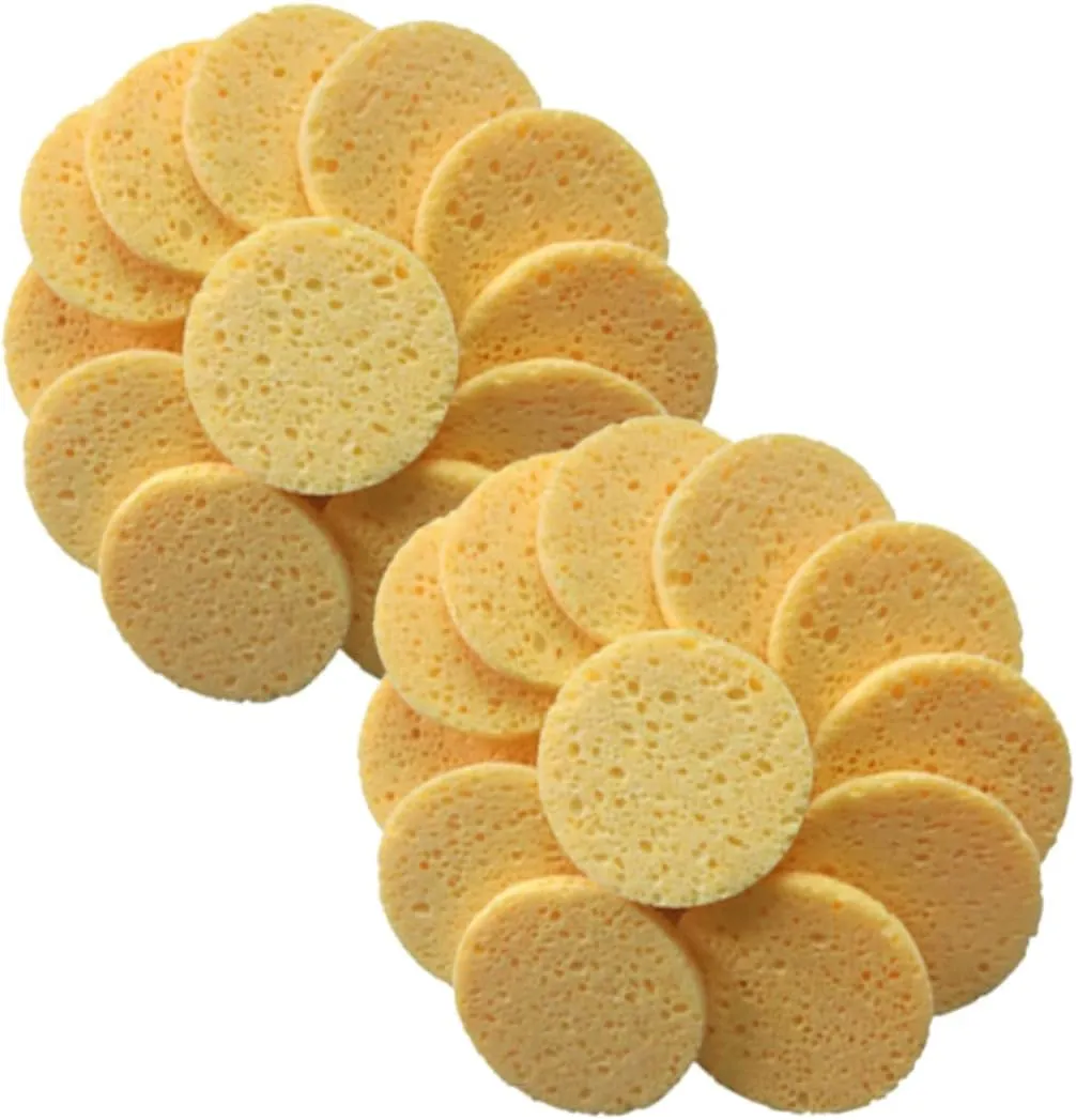 40pcs Skin-Friendly Makeup Cotton Pads Cleaning Puff Soft Exfoliating Sponges for Deep Cleansing Safe for Skin for Daily Makeup Removal