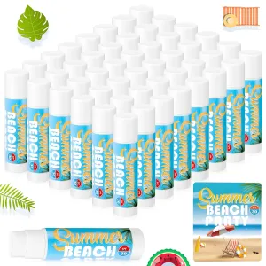 48 Pcs SPF 30 Sunscreen Lip Balms Bulk Outdoor Travel Size Sunscreen Care Lip Balm Sticks for Beach Summer Party Supplies
