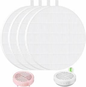 4 Pack Nail Dust Collector Replacement Filters Compatible with MelodySusie Nail Dust Collectors SPro/ XC320J, Reusable and Easy to Clean, Filters 99% of Nail Dust and Fly Ash, (White)