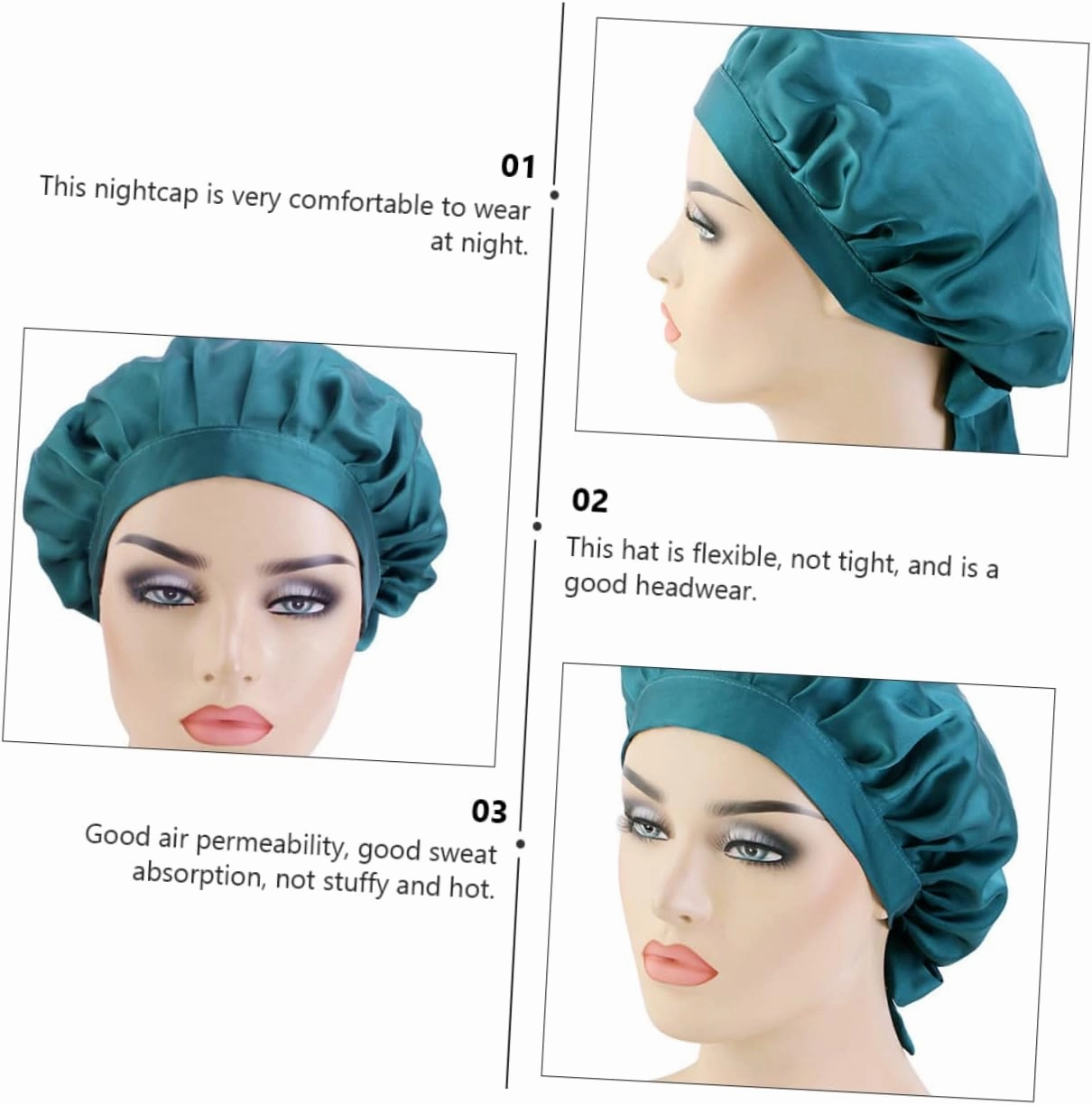 4 Pcs Hair Cap Hats Has Maternal Hat Adult Cap Sleeping Hat Household Sleep Cap Pregnant Women Sleep Hat
