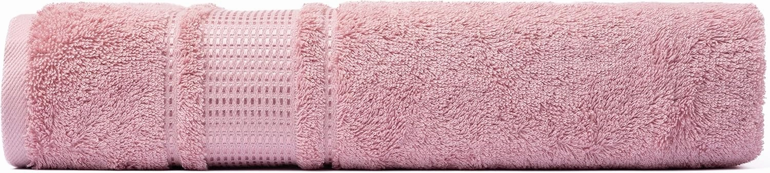 4 Piece Washcloth Set, 100% Turkish Cotton Towels for Body and Face, 12 in x 12 in, Absorbent, Quick Dry, Durable and Soft, Baby Towels, Wash Rags for Kitchen, Powder Pink