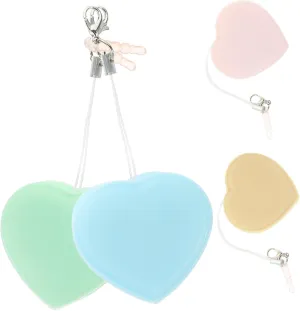 4Pcs Heart Shaped Macaron Screen Versatile Cleaning Cloths for Glasses Phones and Screens Gentle Scratch Material Convenient Pocket Handbag Charm