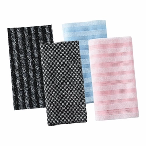 4pcs Exfoliating Back Scrubber Soft African Wash Towel for Shower Comfortable Body Exfoliator for Men Women Gentle Rubbing Cloth for Skin Cleansing