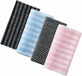 4pcs Exfoliating Back Scrubber Towel Comfortable Shower Cloths for Men and Women for Deep Cleansing Versatile Bathing and Family Use Soft Exfoliating Washcloths for All Skin Types