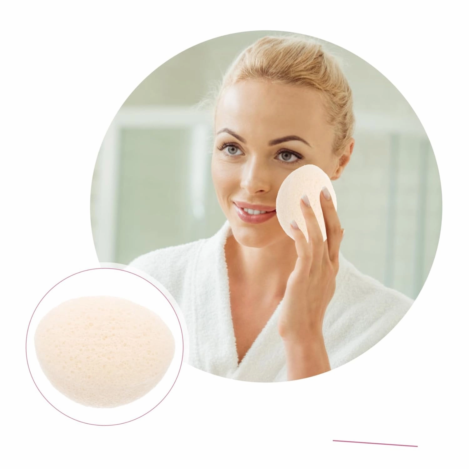 4pcs Facial Cleansing Exfoliating Sponge Face Scrubber for Makeup Removal Gentle Pore Cleansing Tool for Daily Use Soft Easy to Hold