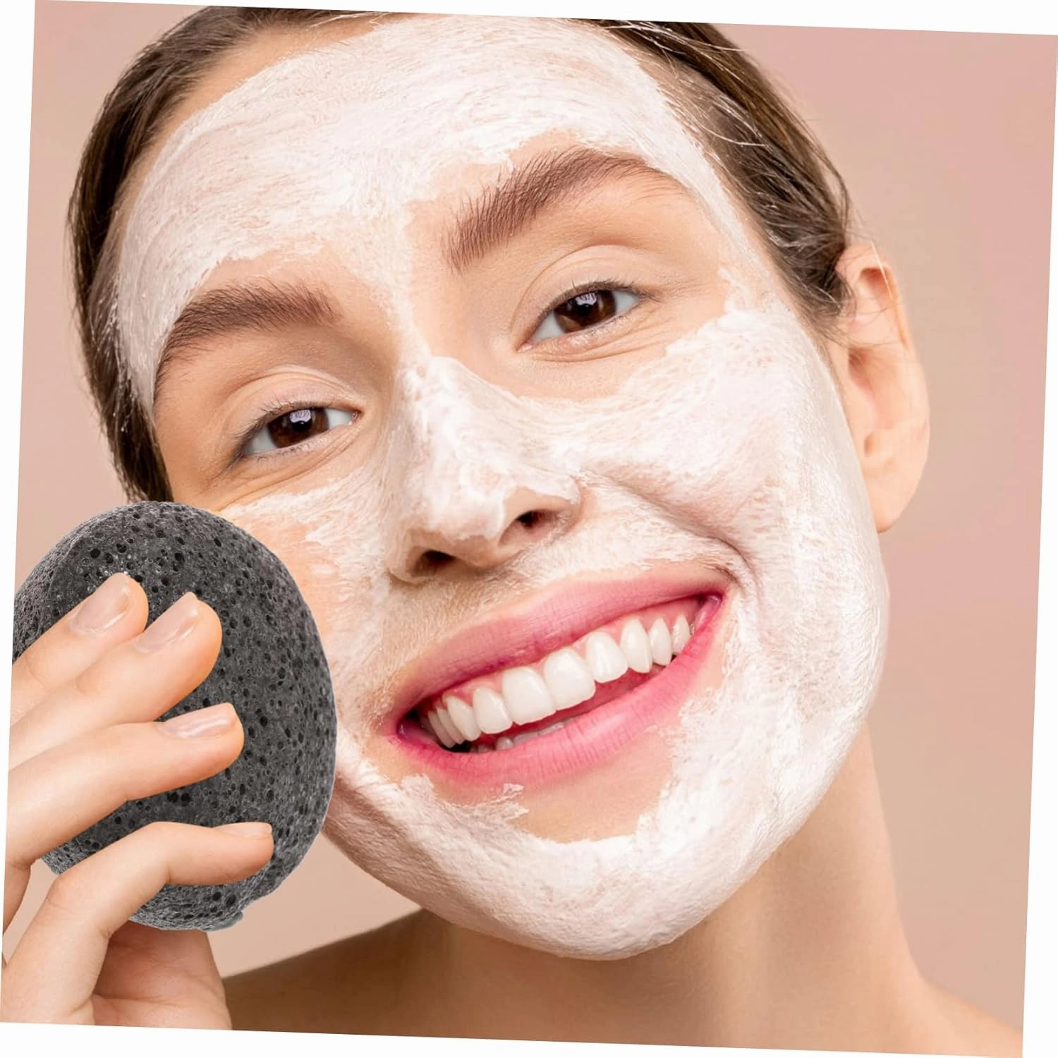 4pcs Facial Cleansing Exfoliating Sponge Face Scrubber for Makeup Removal Gentle Pore Cleansing Tool for Daily Use Soft Easy to Hold