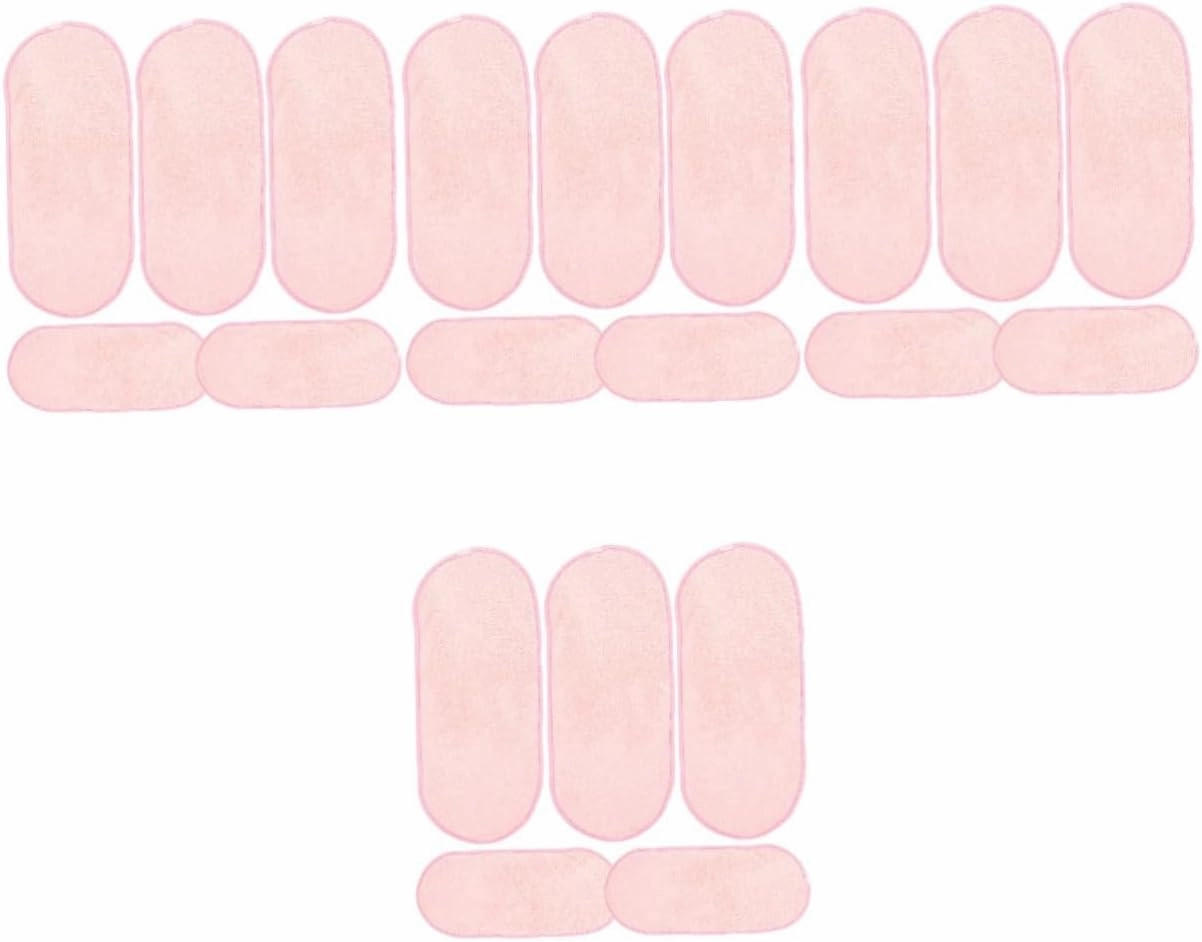 4sets Portable Face Wash Cloths Soft Absorbent Makeup Removal Towels for Travel Camping and Daily Use Fleece Face Towels for Gentle Skin Cleansing 5pcs*4