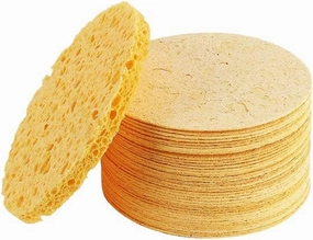 50 Count Facial Sponges Cellulose Facial Sponges Exfoliating Reusable Compressed 100% Natural Cosmetic Spa Sponges for Facial Cleansing Mask Makeup Removal