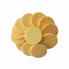 50 Pcs Natural Wood Pulp Facial Cleansing Sponge Soft Cellulose Makeup Remover for Deep Cleansing and Skin Care for Daily Use and Exfoliation