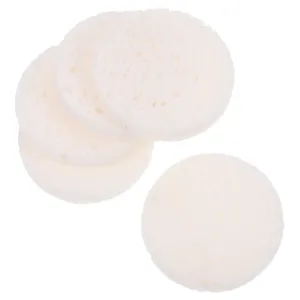 50Pcs White Wood Pulp Cotton Face Cleansing Sponges Women Makeup Pads for Deep Pore Cleaning and Exfoliation Soft and Gentle Face Wash