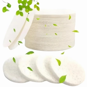 50Pcs Face Wash Round Sponges for Cleansing – Gentle Reusable Facial Pads for Makeup Removal, Exfoliation & Skin Care – Soft Sponge Discs