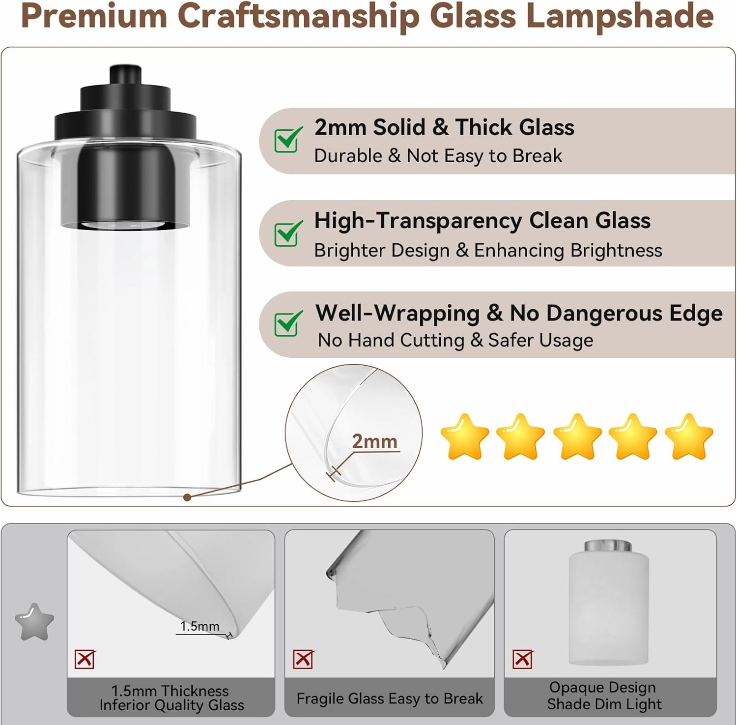 5-Light Bathroom Light Fixtures, 31" Modern Vanity Lights Over Mirror with Clear Glass Shades, Matte Black Light Fixture, Classic Wall Light Fixture for Mirror Living Room Cabinet Bedroom Porch