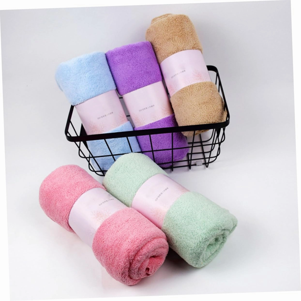 5pcs Microfiber Face Washing Towels for Makeup Removal Soft and Absorbent Washcloth Portable for Travel and Home Use Delicate Stitching