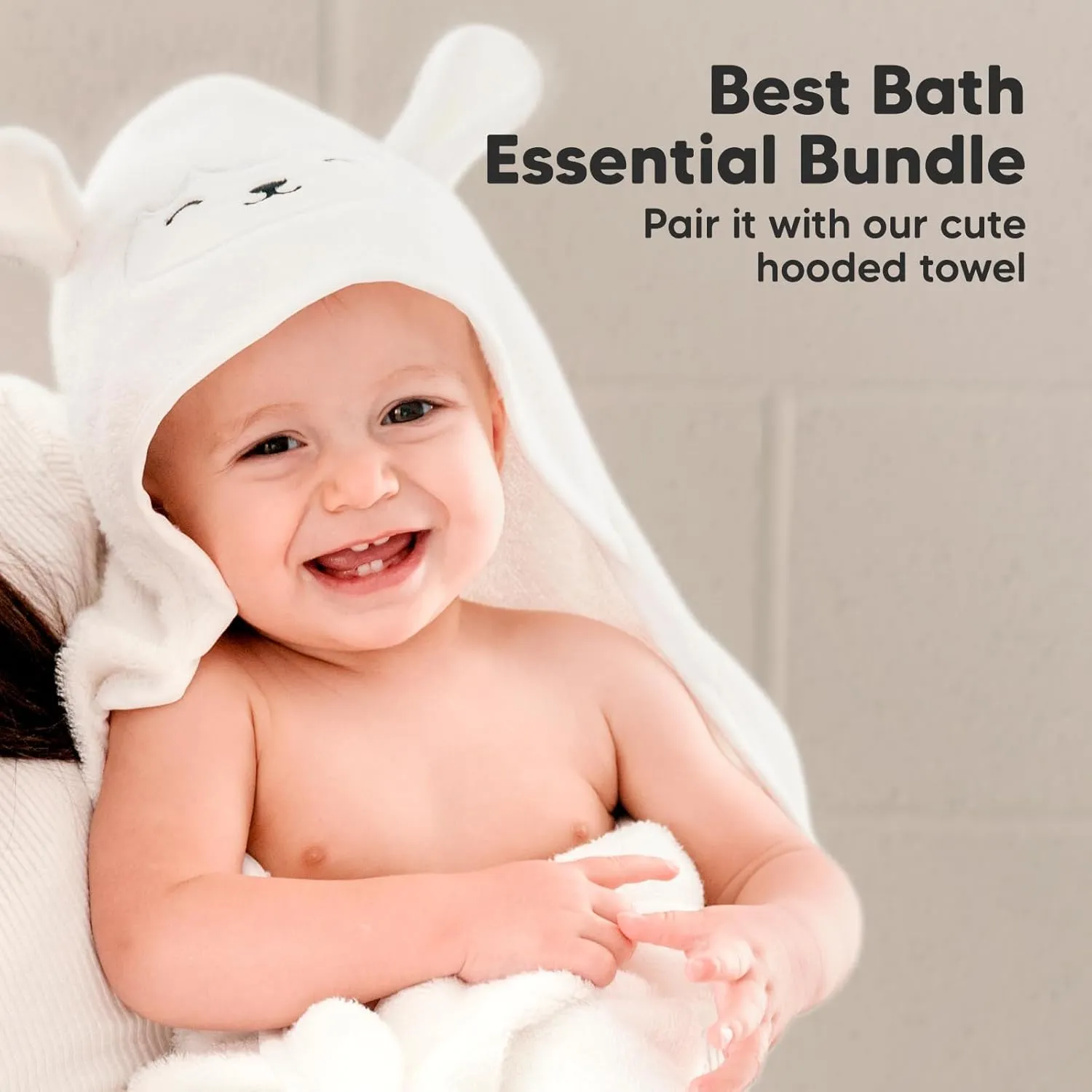 6-Pack Baby Washcloths - Soft Viscose from Bamboo Washcloth, Baby Wash Cloths for Newborn, Kids, Bath Baby Towels, Face Towel, Face Cloths for Washing Face (White)