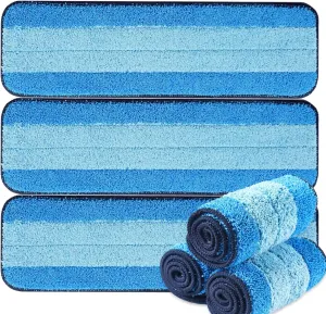 6 Pack Microfiber Cleaning Pads for Bona Mop, Safe for Hardwood and Hard-Surface Floors, Reusable Microfiber Mop Pads for 18 Inch Mop, No Residue, Super-Absorbent, Over 500 Machine Washes