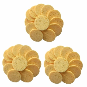 60pcs Skin-friendly Face Cleaning Puff Round Makeup Pads for and Skin Brightening Soft Cotton Sponges for Daily Use