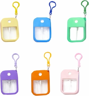 6 Pcs 38ml Portable Travel Spray Bottle Empty Spray Bottles with Hook for Water Makeup Remover Toner Air Freshener Moisturizer