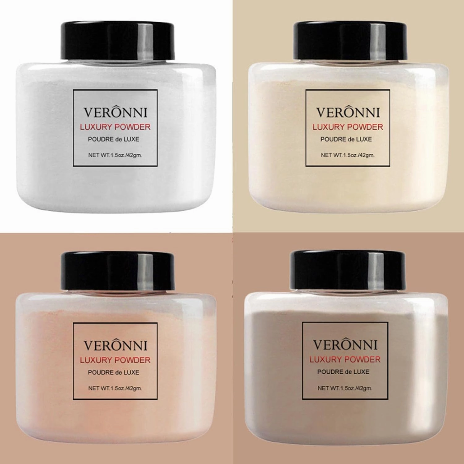 6xLoose Face Powder Semi-Matte Smooth Makeup Oil Control 03