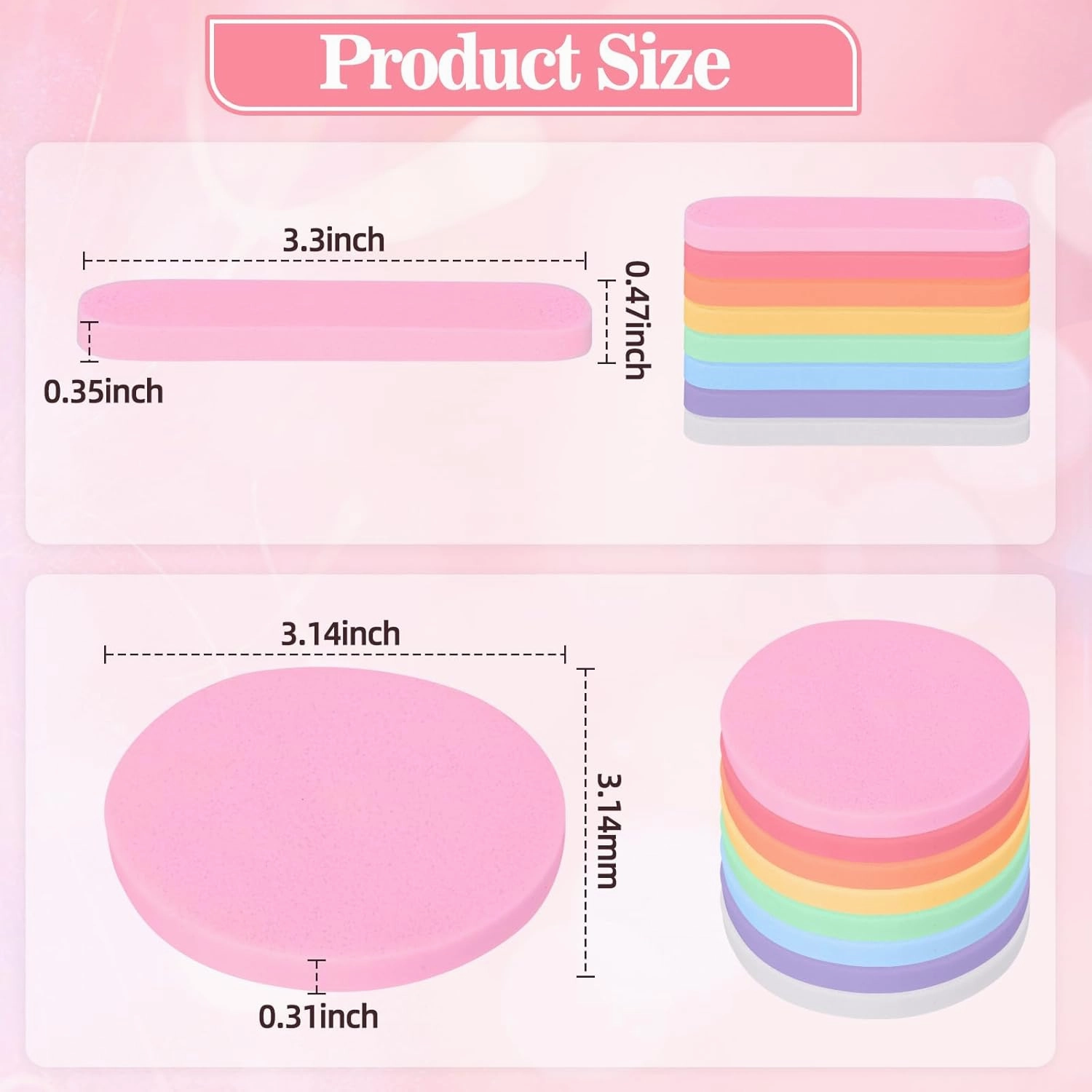 780 Pcs Compressed Facial Sponges for Makeup Removal & Exfoliating Premium Face Cleansing Sponge Pads for Women & Girls Soft Wash Round Sponge Spa & Daily Use，Multiple colors