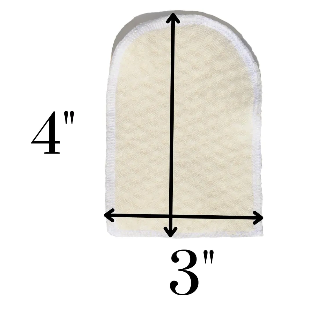 8 Large Organic Bamboo Viscose Makeup Remover Pads Reusable Washable | Cloth Pads Mitts Reusable Rounds with Holder Makeup Removing Pads Makeup Remover Reusable Cloth Rounds for Face | Handmade in FL