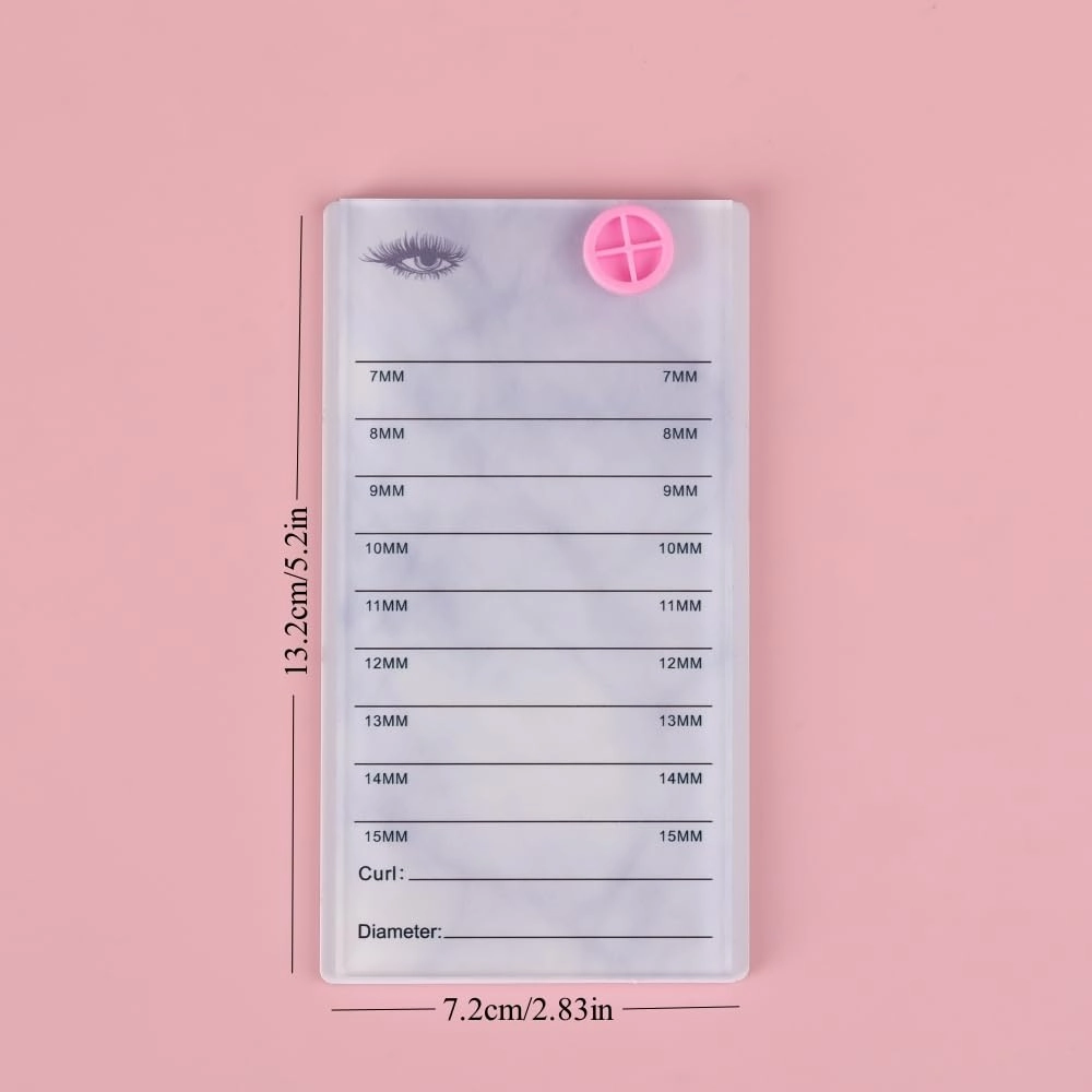 8 Layers Acrylic Eyelash Storage Organizer, Grafting False Eyelashes Display with 8 Pallets, Dustproof Cosmetic Beauty Extension Supplies (Marble White)