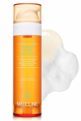 [K-Beauty] Calendula Biome Oil to Foam - All-in-One Korean Face Wash Oil Based Foaming Facial Cleanser - Hydrating, Moisturizing & Soothing Makeup Deep Cleansing Oil for All Skin Types (3.88 fl oz)
