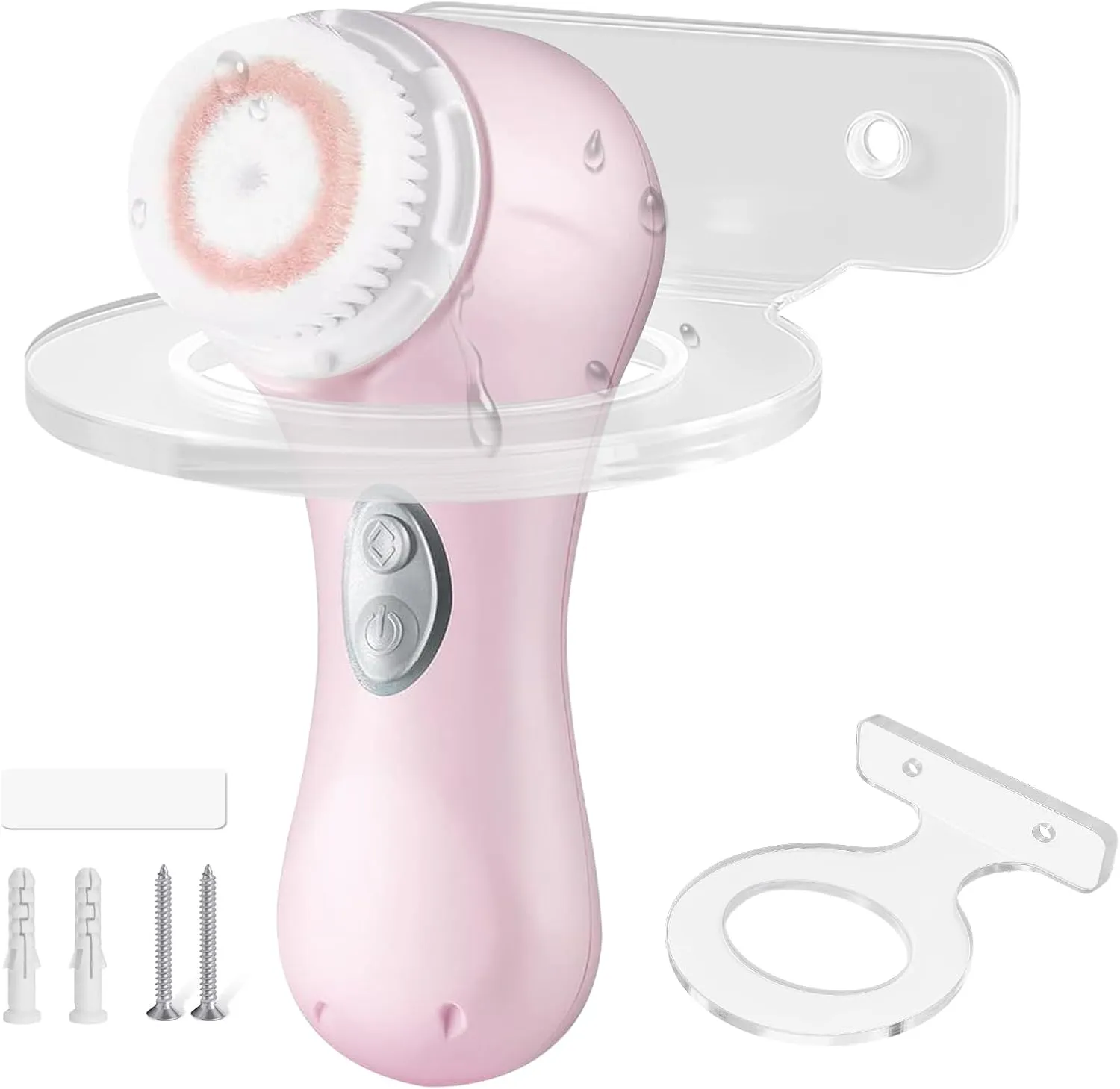 Acrylic Holder for Electric Face Scrubbers - Compatible with COSLUS, CLSEVXY, TOUCHBeauty, WOVAZUS,Mia 2 Face Scrubber Stand, Waterproof & Durable Wall-Mounted Organizer