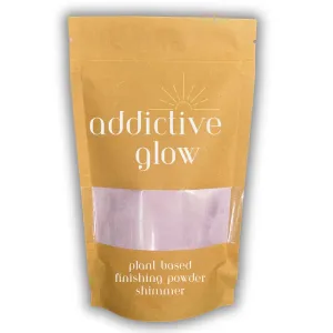 Addictive Glow Plant Based Drying Powder | Matte or Shimmer Post Spray Tan Translucent Finishing Powder | Sunless Tanning Setting- Made in the USA (HULA GIRL- Shimmer, 4 oz)