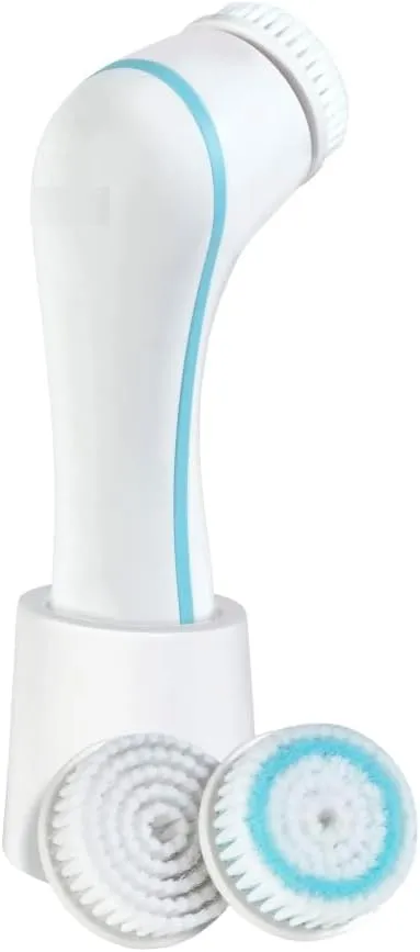 Advanced Facial Cleansing Brush with 3 Interchangeable Heads - Gentle, Deep Cleansing for Radiant Skin