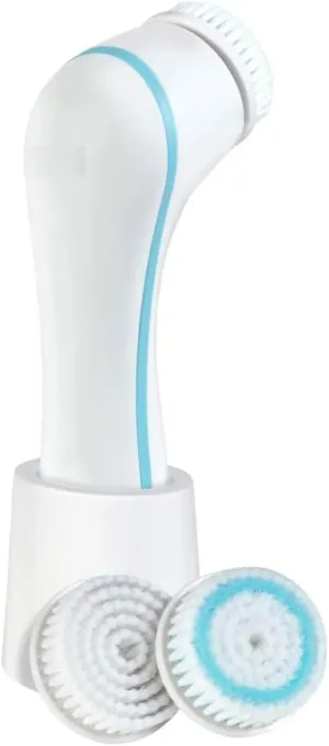 Advanced Facial Cleansing Brush with 3 Interchangeable Heads - Gentle, Deep Cleansing for Radiant Skin