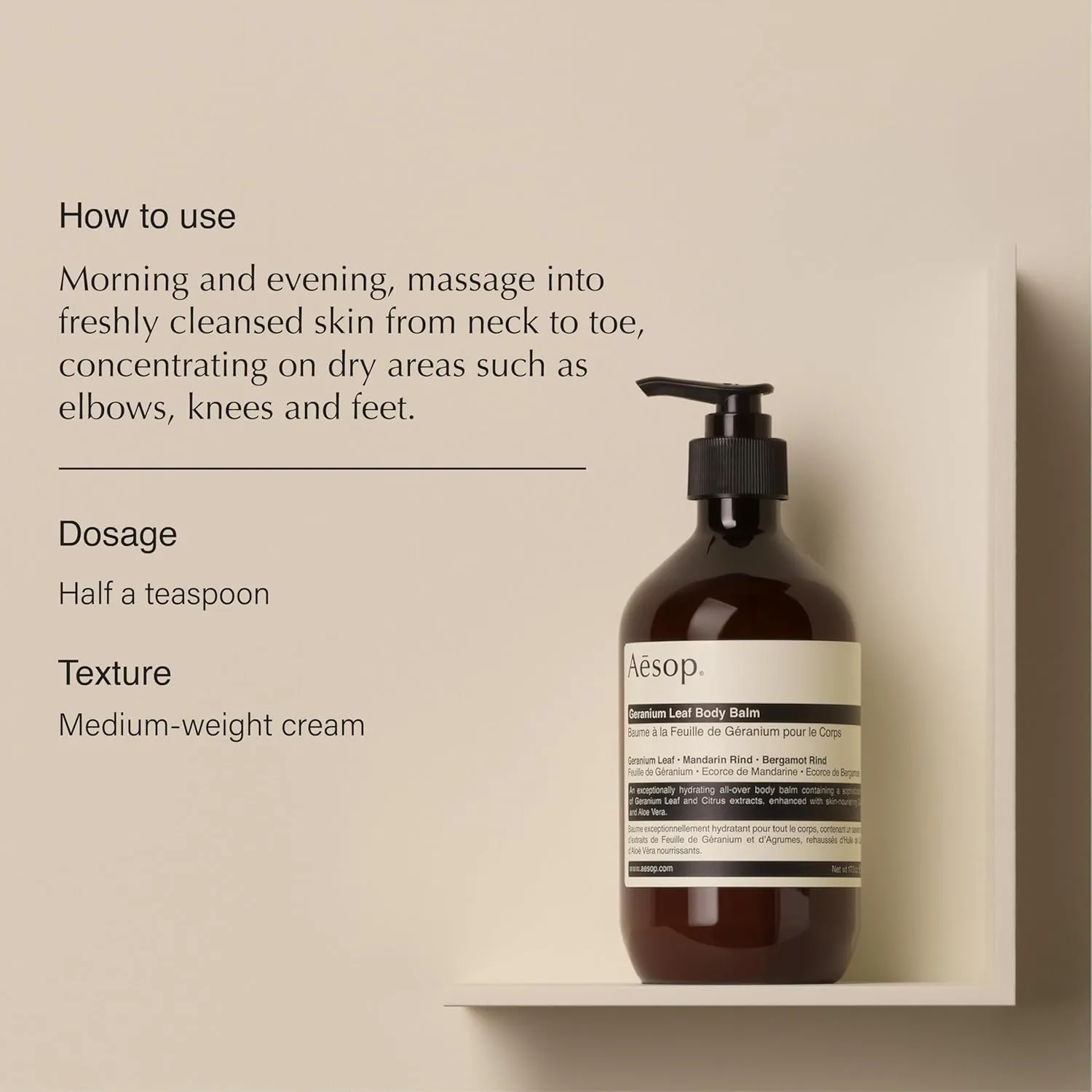 Aesop Geranium Leaf Duet | Gel Body Cleanser   Body Balm | Aromatic Pairing For Cleansed and Supple Skin | Paraben-Free, Cruelty-Free & Vegan |16.9 oz   16.5 oz