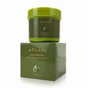 AfcCare Avocado Body Scrub – Nourishing, Moisturizing, Exfoliating Scrub for Smooth, Glowing Skin – Enriched with Avocado & Hyaluronic Acid – Deep Cleansing, Whitening, 200g