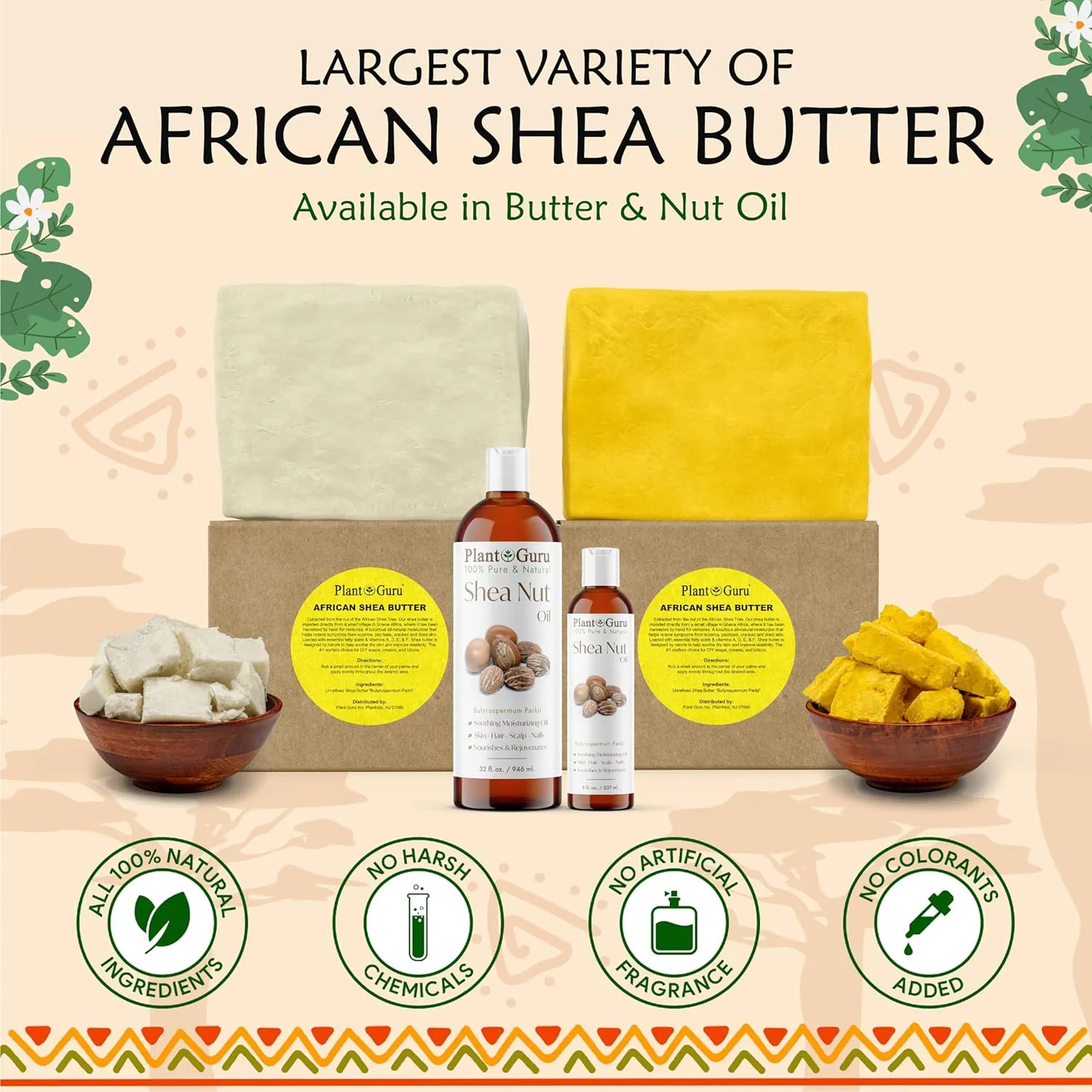 African Shea Nut Butter Oil Gallon 7.5 lbs. Bulk 100% Pure Natural Skin, Face, Hair Growth And Moisturizer. DIY Body Butters, Lotions, Creams, Lip Balm And Soap Making.