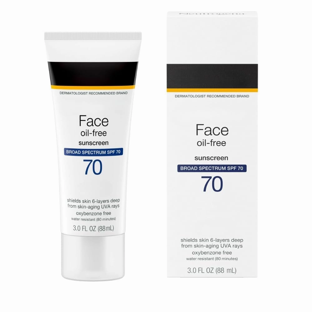 Age Shield Face Sunscreen SPF 70, Oil-Free Sunblock for Advanced UV Protection, 3 fl oz (Pack of 1)