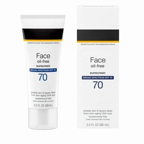 Age Shield Face Sunscreen SPF 70, Oil-Free Sunblock for Advanced UV Protection, 3 fl oz (Pack of 1)