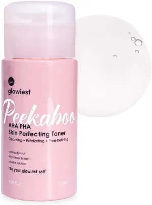 AHA PHA Skin Perfecting Peekaboo Toner - K-Beauty Face Toner, Exfoliating Treatment, Blemishes, Niacinamide, Pore Refining, Hydrating l Witch Hazel (Small)