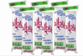 Alby Cotton Rounds C/100 PZS (Pack of 6) 600 Pieces Cotton Rounds Alby.