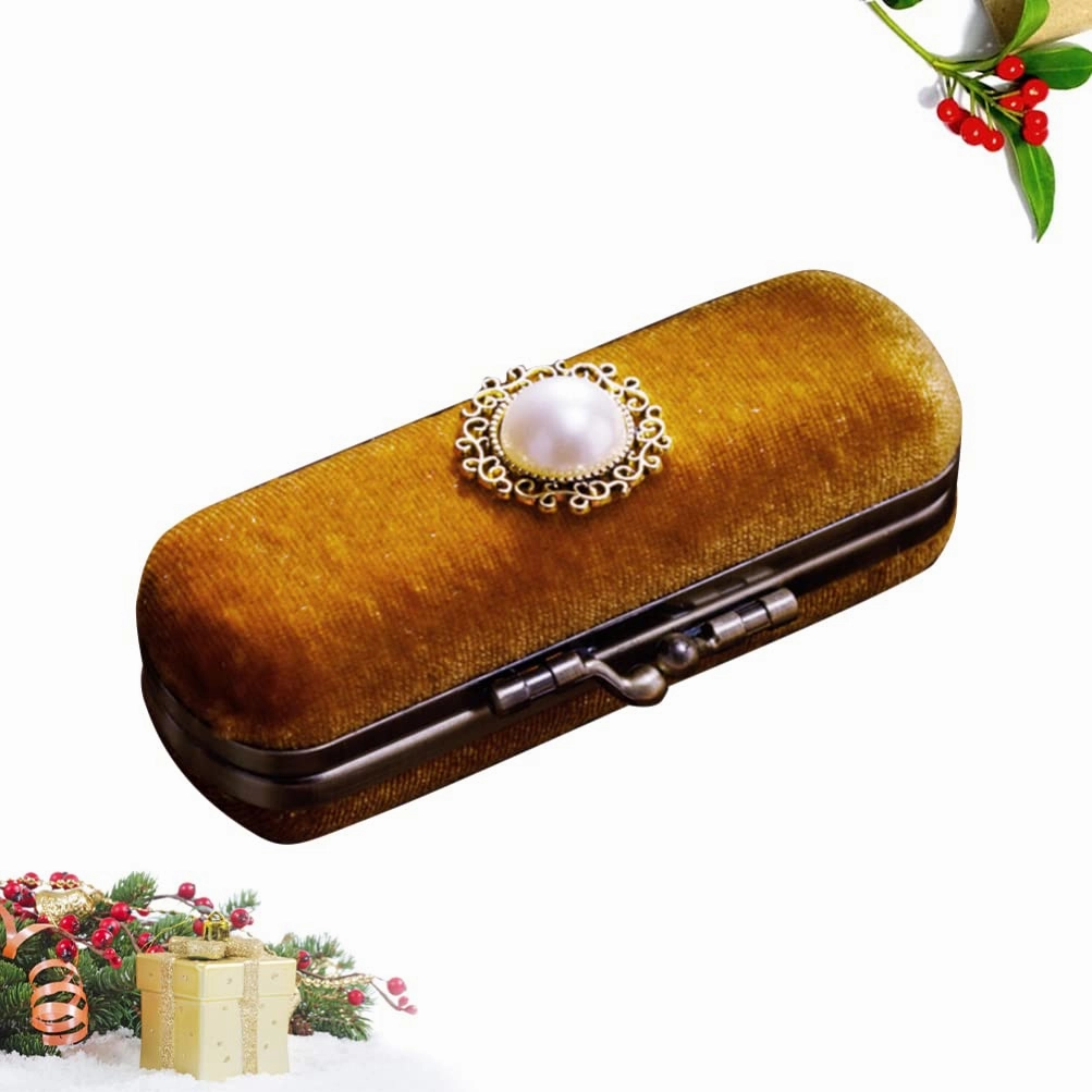 Alipis Lipstick Case Makeup Bag Lipstick Holder Storage Box Mirror Organizer Essential Oil Roller
